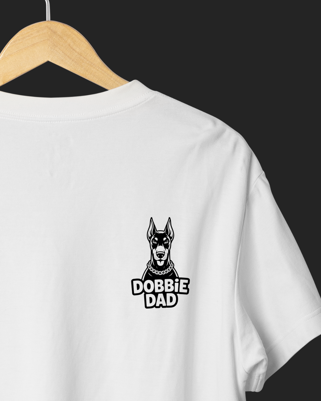 White t-shirt with Dobbie Dad