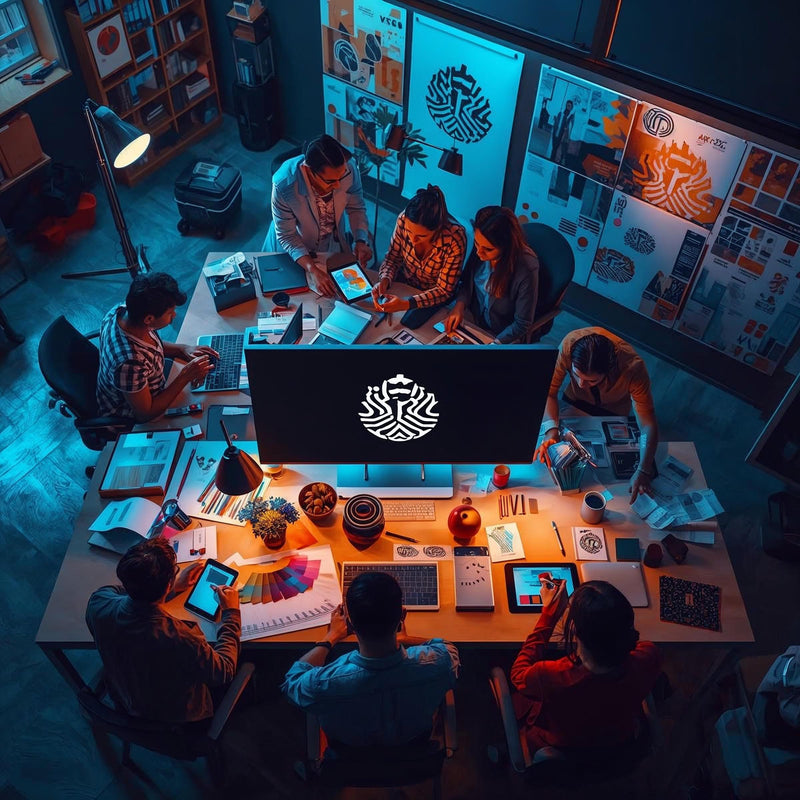 Group of people working together on a project 