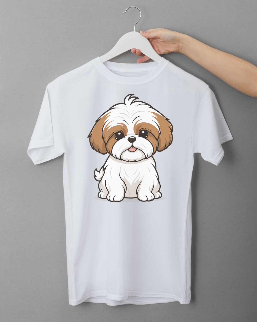White t-shirt with a Pup Parade Collection